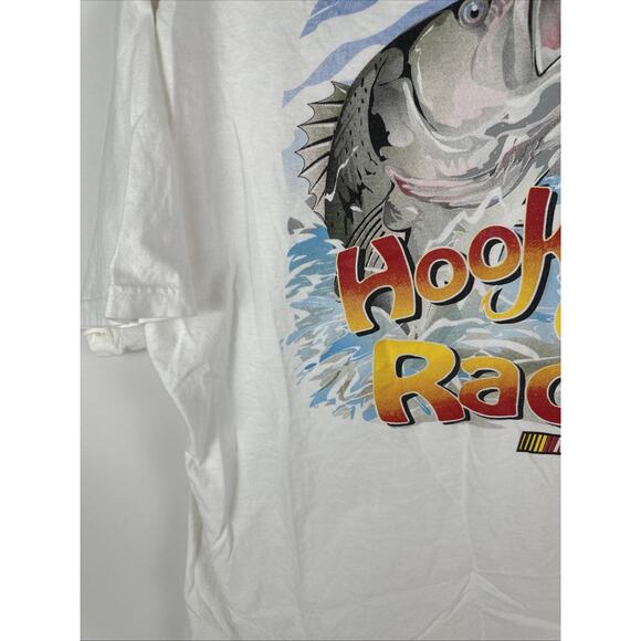 Vintage Nascar Double Sided Shirt Hooked On Racin Fishing MBNA Motorsports XL - Picture 5 of 8